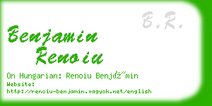 benjamin renoiu business card